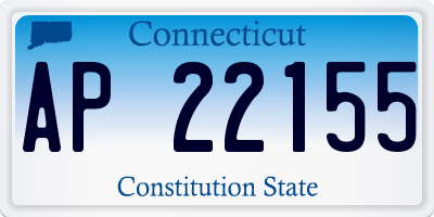 CT license plate AP22155