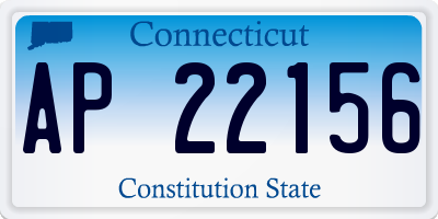 CT license plate AP22156
