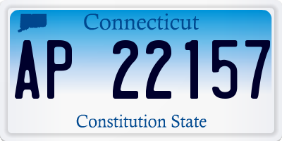 CT license plate AP22157