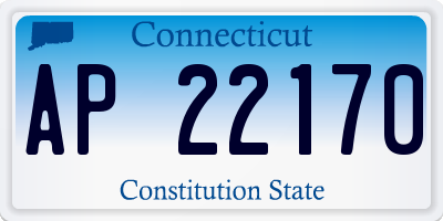 CT license plate AP22170