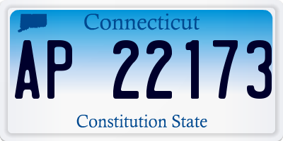 CT license plate AP22173