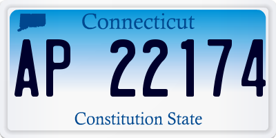 CT license plate AP22174