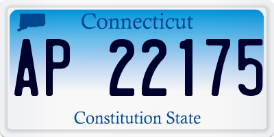 CT license plate AP22175