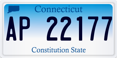 CT license plate AP22177
