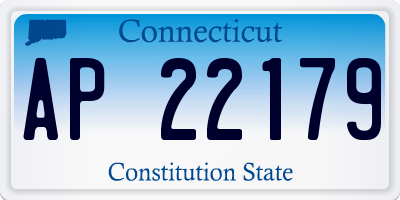 CT license plate AP22179