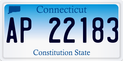 CT license plate AP22183