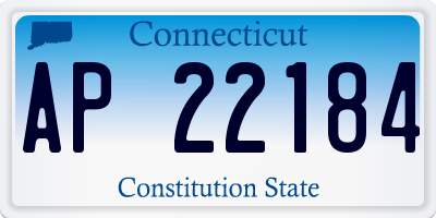 CT license plate AP22184