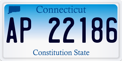CT license plate AP22186