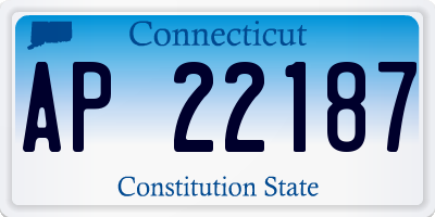 CT license plate AP22187