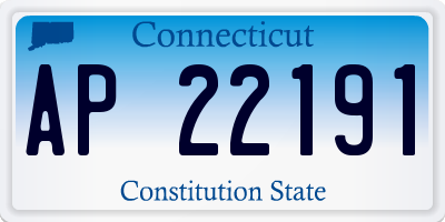 CT license plate AP22191