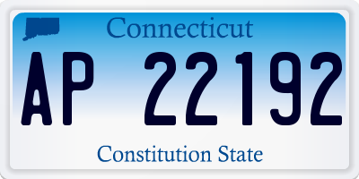 CT license plate AP22192