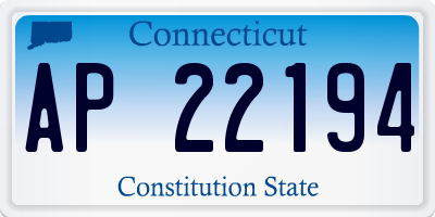 CT license plate AP22194