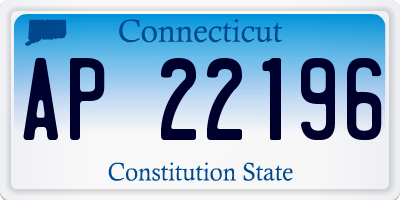 CT license plate AP22196