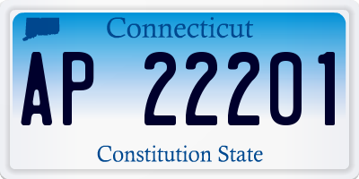 CT license plate AP22201