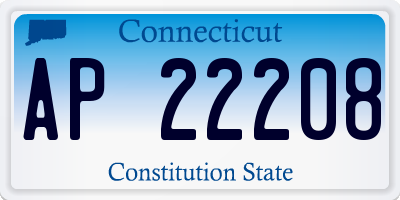 CT license plate AP22208