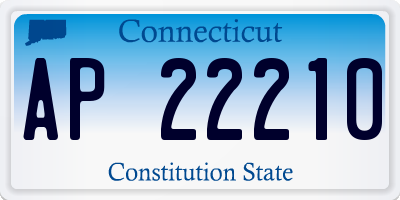 CT license plate AP22210