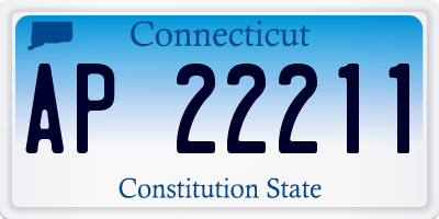 CT license plate AP22211