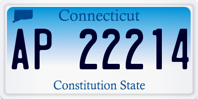 CT license plate AP22214
