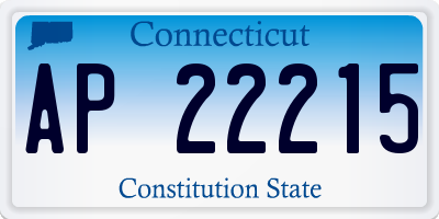 CT license plate AP22215