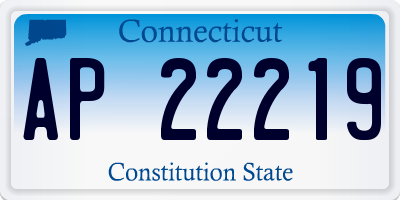 CT license plate AP22219