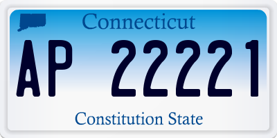 CT license plate AP22221