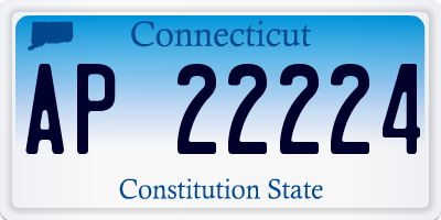 CT license plate AP22224