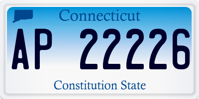 CT license plate AP22226