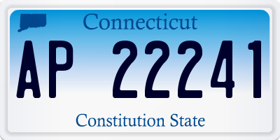 CT license plate AP22241