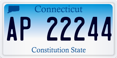 CT license plate AP22244