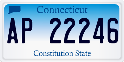 CT license plate AP22246