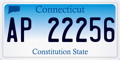 CT license plate AP22256