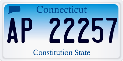 CT license plate AP22257