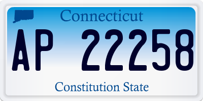 CT license plate AP22258