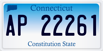 CT license plate AP22261