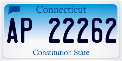 CT license plate AP22262