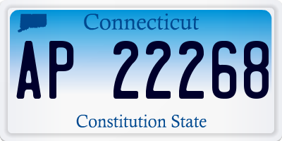 CT license plate AP22268