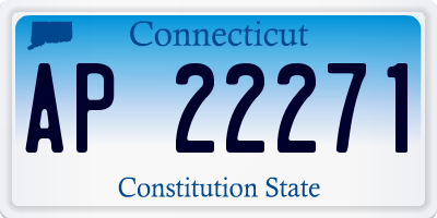 CT license plate AP22271