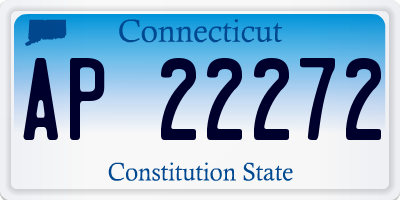 CT license plate AP22272