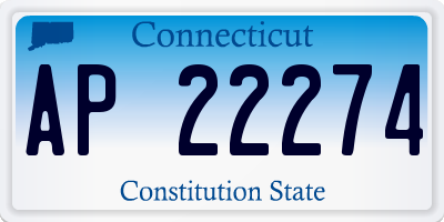 CT license plate AP22274