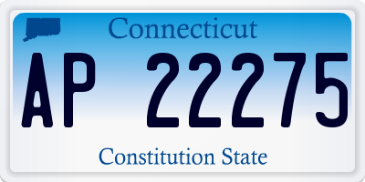 CT license plate AP22275