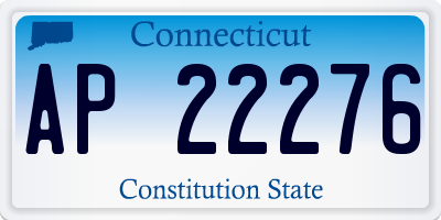 CT license plate AP22276