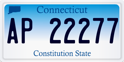 CT license plate AP22277