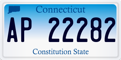 CT license plate AP22282
