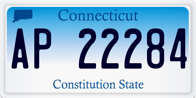 CT license plate AP22284
