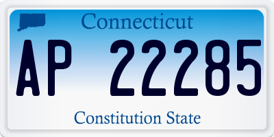 CT license plate AP22285