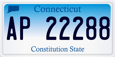 CT license plate AP22288
