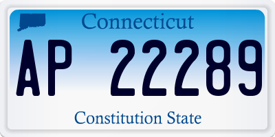 CT license plate AP22289