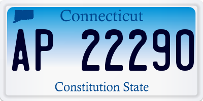 CT license plate AP22290