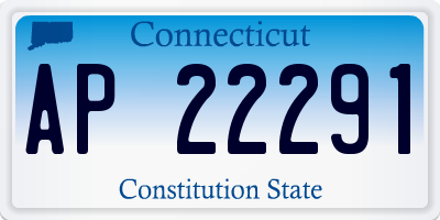 CT license plate AP22291