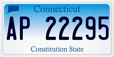 CT license plate AP22295